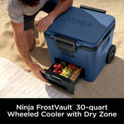 Ninja FrostVault™ 30qt Wheeled Cooler with Cold Dry Zone in Plum