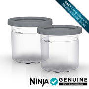 Ninja® CREAMi® Pints 2 Pack, Compatible with NC299AMZ, NC300s & NC350s Series CREAMi® Ice Cream Makers